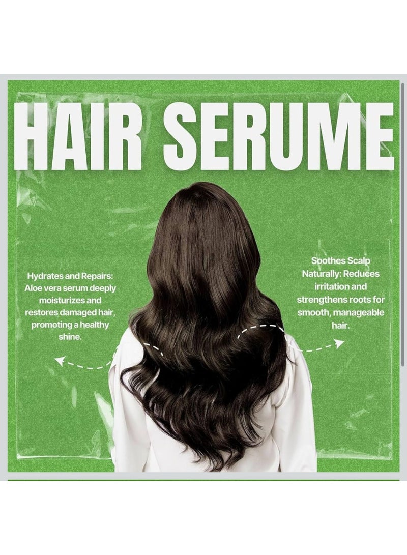 BBROSE Aloe Vera Hair Serum – 160ml | Hydrating & Nourishing Hair Treatment for Frizz Control, Shine & Smoothness | Lightweight Formula for All Hair Types | Heat Protection & Split-End Repair - Image 2