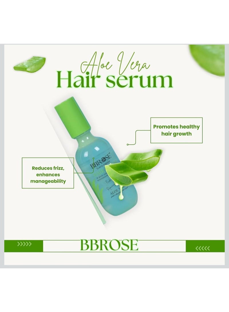 BBROSE Aloe Vera Hair Serum – 160ml | Hydrating & Nourishing Hair Treatment for Frizz Control, Shine & Smoothness | Lightweight Formula for All Hair Types | Heat Protection & Split-End Repair - Image 4
