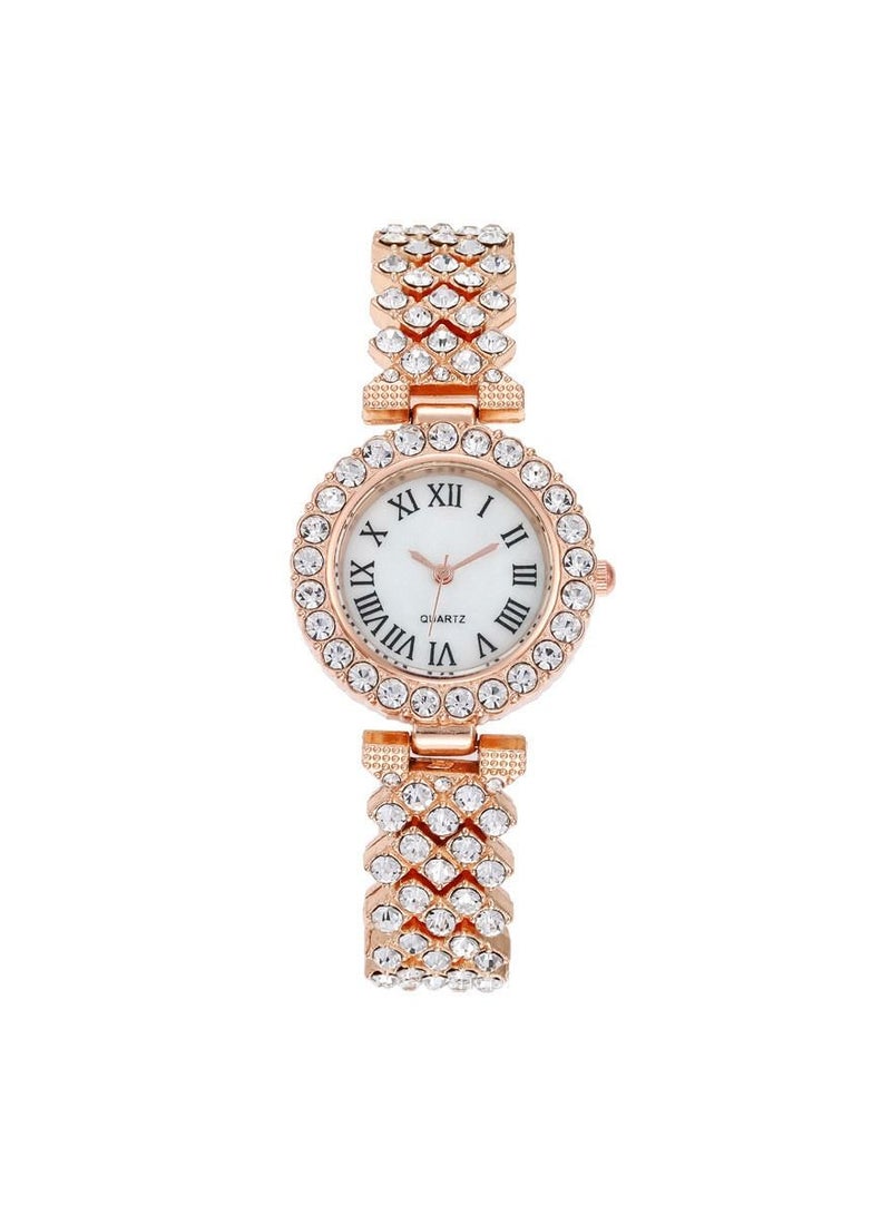 Women's Stone Studded Analog Watch  With Bracelet Set  - Image 2