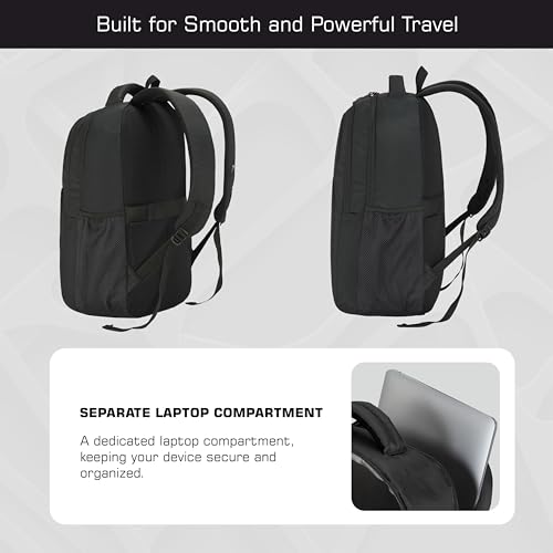 TRAWOC 35L Laptop Backpack TPB05 | Office & Travel Bag with 16-Inch Padded Laptop Compartment, USB Charging Port - 3-Year Warranty, Black - Image 5