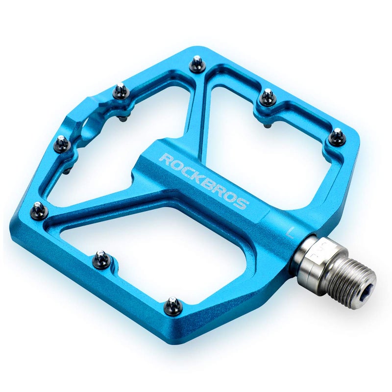ROCKBROS Mountain Bike Pedals MTB Pedals Bicycle Flat Pedals Aluminum 9/16" Sealed Bearing Lightweight Platform for Road Mountain BMX MTB Bike - Image 1