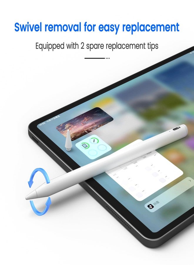 doqo Stylus Pen for iPad,Pencil W/Palm Rejection&Tilt,doqo iPad Pencil for iPad 7/8/9/10,iPad Pro11/12.9/13“ M4,iPad Air3/4/5/6,iPad mini5/6 Lasts up to10 Hours - Image 5