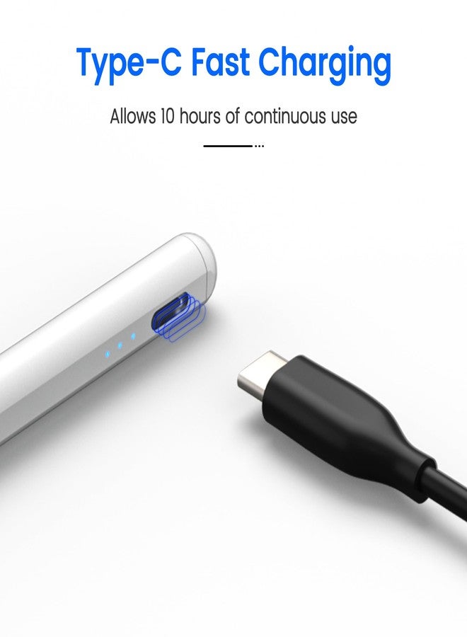doqo Stylus Pen for iPad,Pencil W/Palm Rejection&Tilt,doqo iPad Pencil for iPad 7/8/9/10,iPad Pro11/12.9/13“ M4,iPad Air3/4/5/6,iPad mini5/6 Lasts up to10 Hours - Image 4