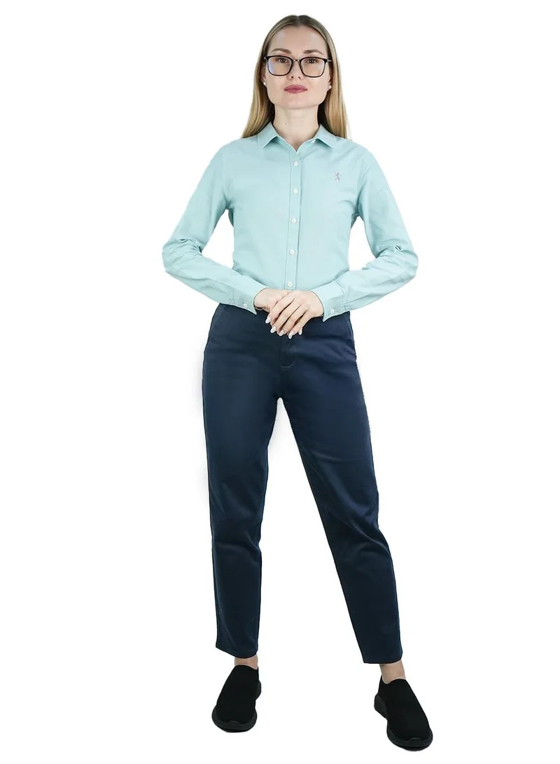 جيوردانو بنطلون نسائي بخصر عالٍ وقصة ضيقة من قماش التويل