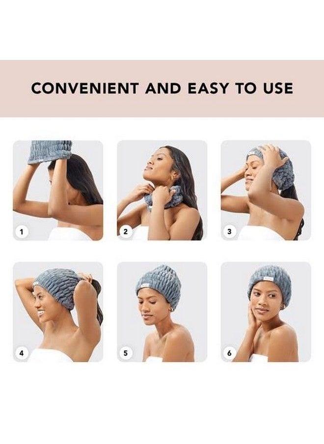 Kitsch Spa Headband Extra Wide Makeup Headband For Washing Face ; Multi Purpose Skincare Headbands ; Facial Headband & Hair Band For Washing Face ; Face Wash Headbands For Women Makeup (Mistyblue)  - Image 5