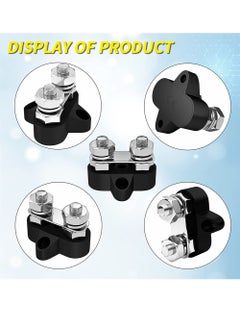 KASTWAVE Power Distribution Terminal Block Connect Bus Bar with 4 Mount Screw 5/16inch M8 Dual Terminal Studs 48V Positive and Negative Ground Insulated Terminal Post for Truck Car RV Boat  - Image 5