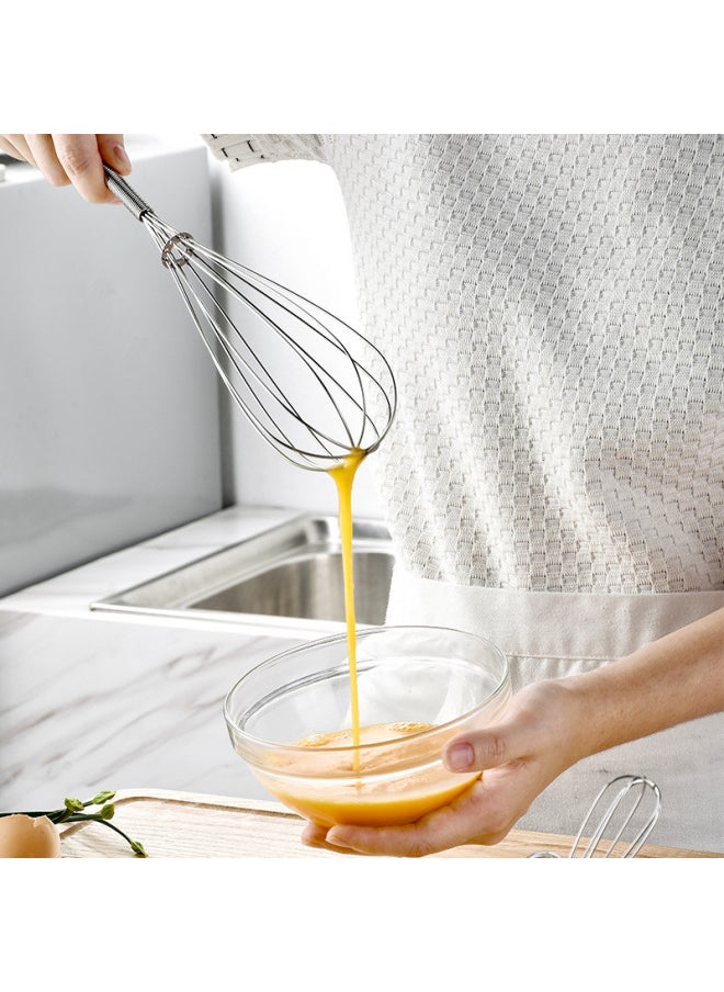 Generic - Mini Manual Egg Beater Spring Handle 430 Stainless Steel Small Egg Mixer Cream Whisk Kitchen Utensils For Daily Use-Color:20.5cm 8 Inch - Image 1