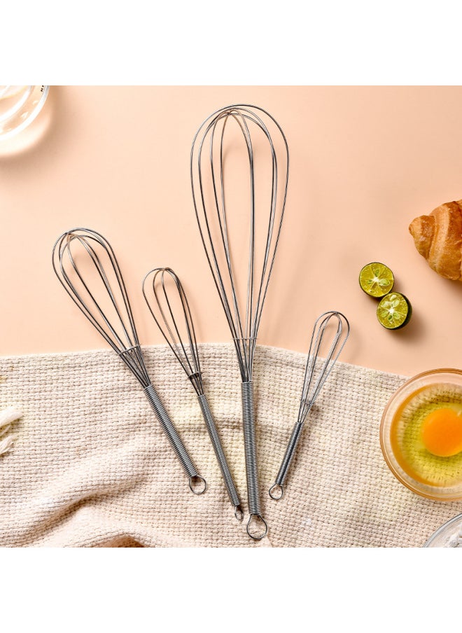 Generic - Mini Manual Egg Beater Spring Handle 430 Stainless Steel Small Egg Mixer Cream Whisk Kitchen Utensils For Daily Use-Color:20.5cm 8 Inch - Image 1