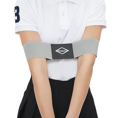 Scott Edward Pro Golf Swing Training AidSwing Correcting Arm Band Correct Training Swing Gesture Alignment Practice Tool for Golf BeginnersWomanGirlFemaleGrey - Image 1