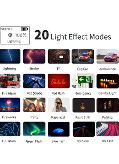 Y&D LED Light Stick, Photography for Photo Video Shooting, W200 RGB Handheld Vlog w Magnetic Built-in Battery 3000mAh Compatible with Vlogging YouTube TikTok Living, 1Pcs  - Image 4