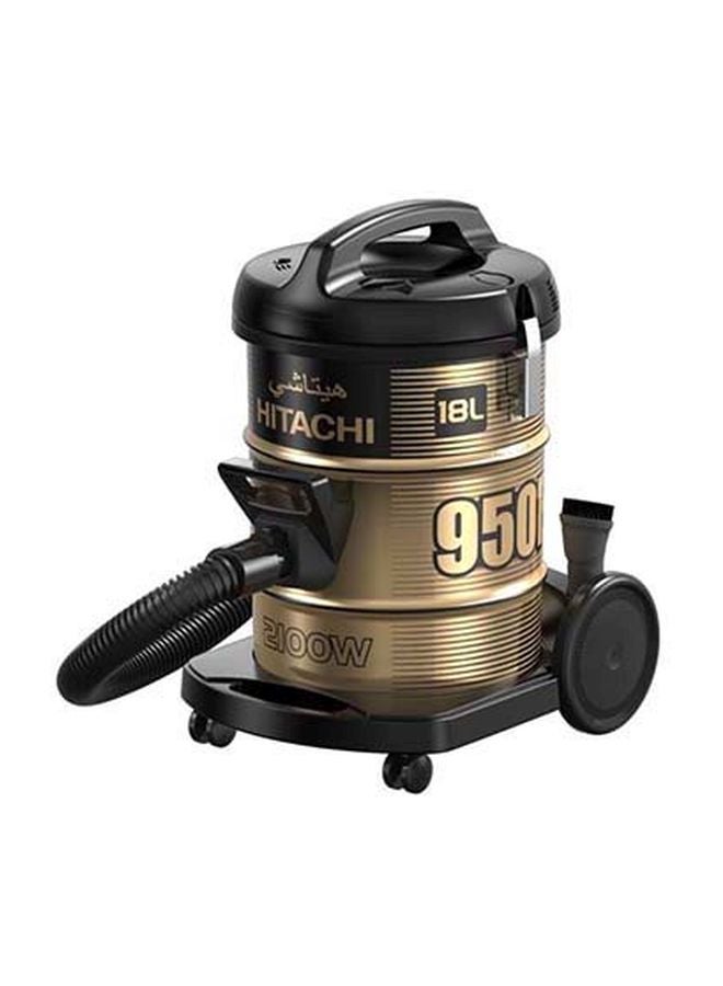 HITACHI Electric Drum Type Vacuum Cleaner 18 L 2100 W CV950F 24CBS BK Gold/Black - Image 2