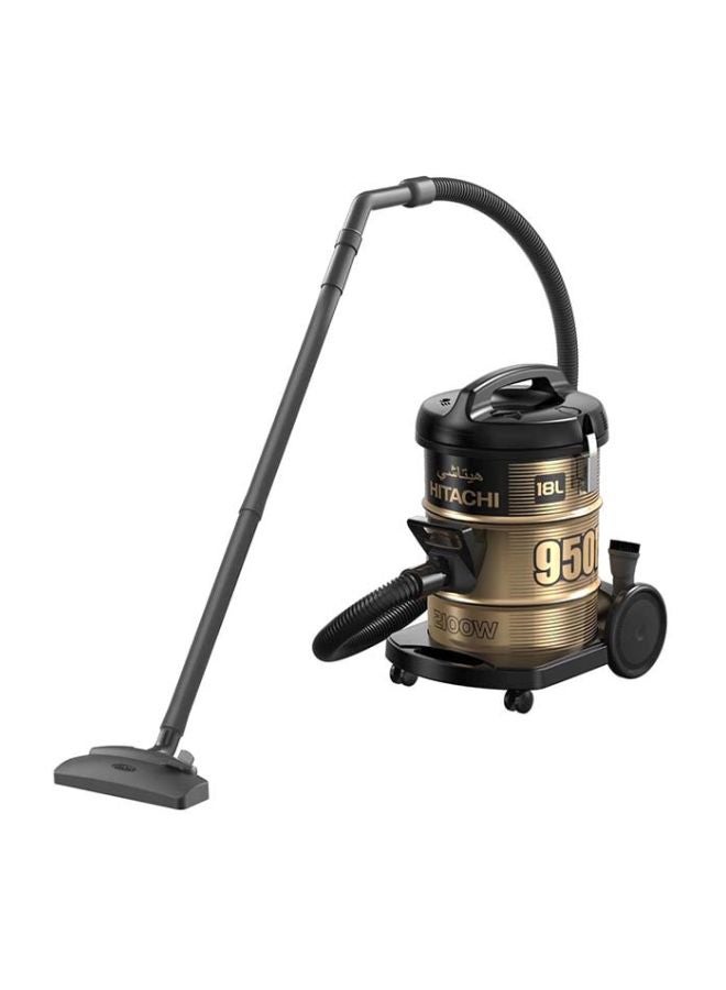 HITACHI Electric Drum Type Vacuum Cleaner 18 L 2100 W CV950F 24CBS BK Gold/Black - Image 1