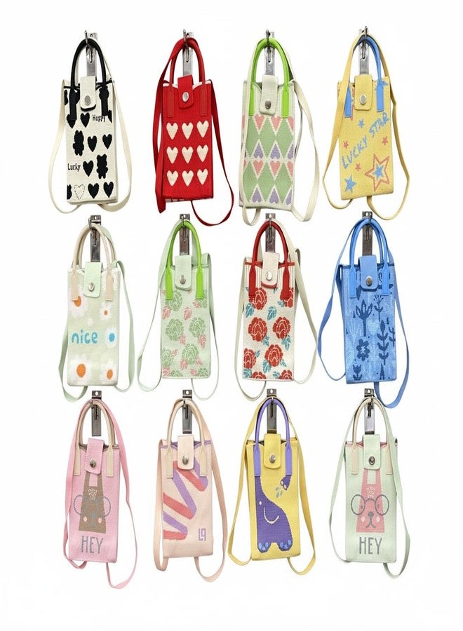 SID MAGIC Sticker Hand Bags for Kids, Students & Parents Cute Cartoon Printed Small Crossbody Bag Lightweight Travel & School Shoulder Bag for Girls & Boys (Any 1 Pcs will be Delivered Assorted) - Image 1