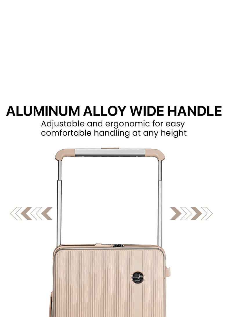 ML02 Wide Handle Cabin Luggage | Lightweight Cabin Trolley Bag | Durable Travel Gear | Cabin Size Luggage with Wide Handle
