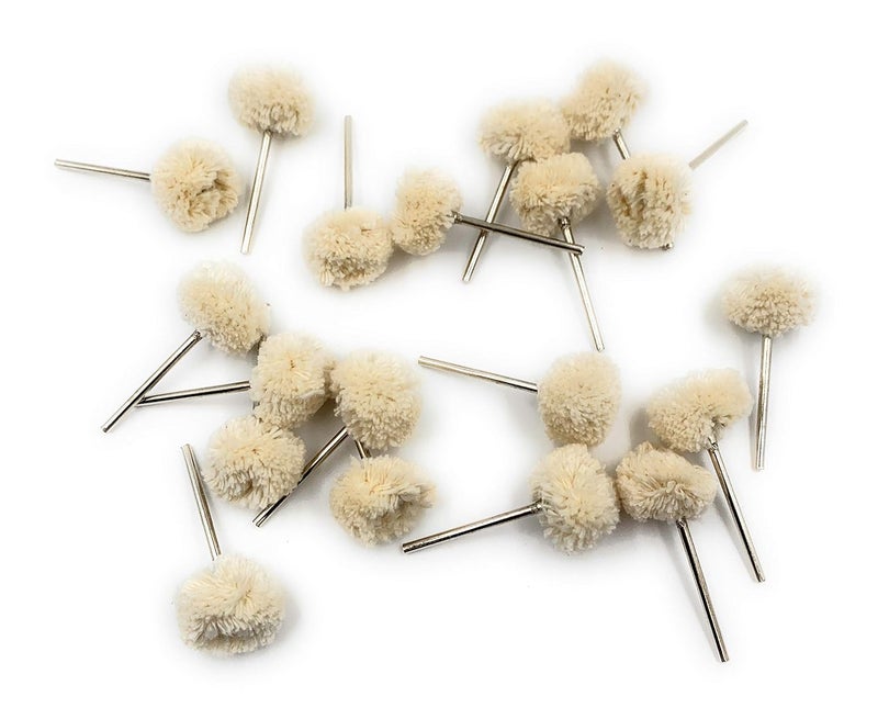 Aone Mounted Cotton String Buff 10pcs for Polishing/Buffing/Cleaning for Dremel Rotary Tool, Micro Hand Motor, Polishing Motor for Jewellery Making, Watchmaking, Model Making & Hobby Craft DIY - Image 4