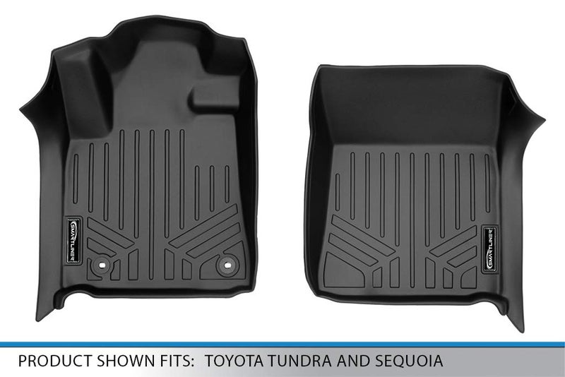 SMARTLINER Custom Fit Floor Mats 1st Row Liner Set for 2012-2022 Toyota Sequoia - Image 4
