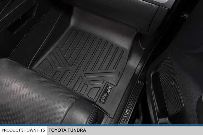 SMARTLINER Custom Fit Floor Mats 1st Row Liner Set for 2012-2022 Toyota Sequoia - Image 3