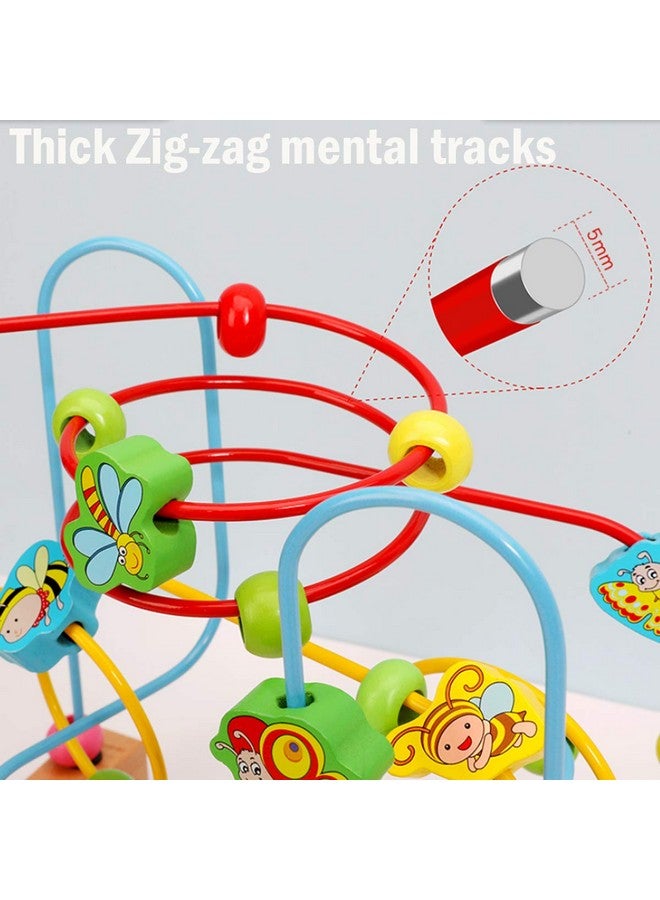 Joqutoys Bead Maze Toy for 1 2 3 Year Old Kids, Wooden Colorful Roller Coaster Circle Toys, Early Educational Toys for Toddlers, First Birthday Gifts for Boys Girls - Image 3