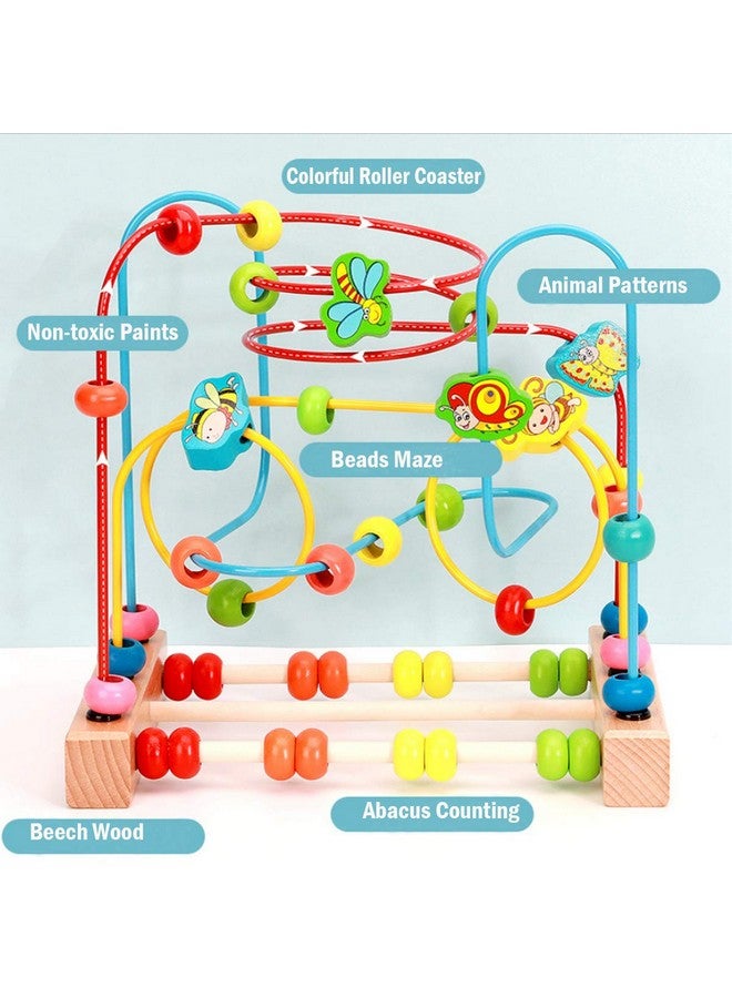 Joqutoys Bead Maze Toy for 1 2 3 Year Old Kids, Wooden Colorful Roller Coaster Circle Toys, Early Educational Toys for Toddlers, First Birthday Gifts for Boys Girls - Image 4