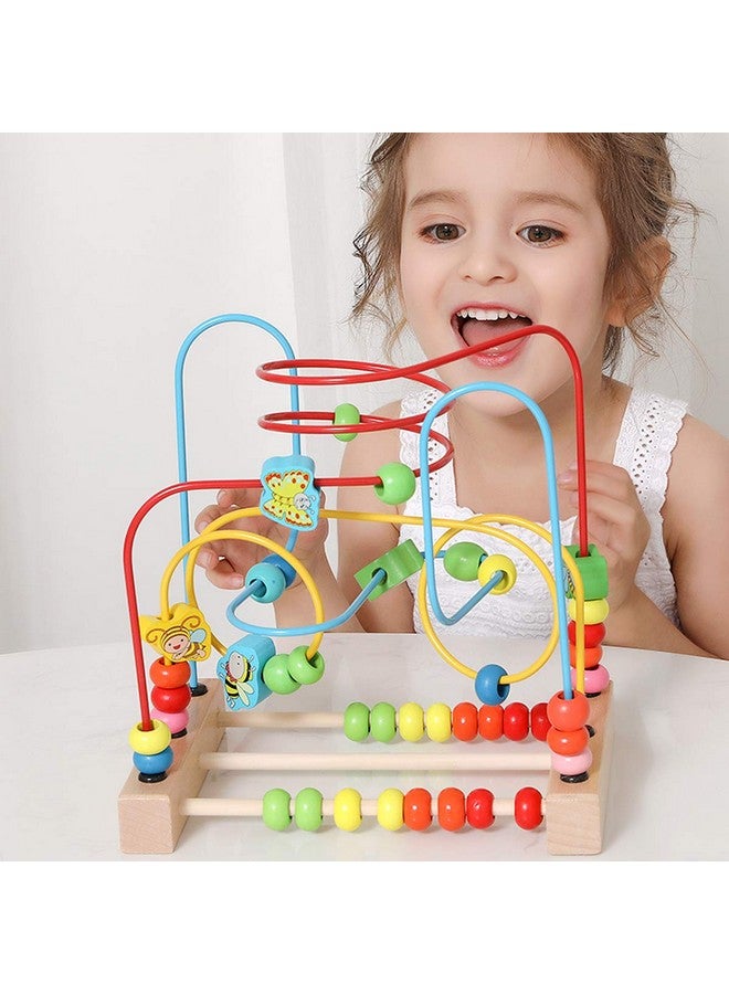 Joqutoys Bead Maze Toy for 1 2 3 Year Old Kids, Wooden Colorful Roller Coaster Circle Toys, Early Educational Toys for Toddlers, First Birthday Gifts for Boys Girls - Image 2