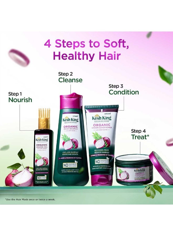 كيش كينج شامبو كيش كينج بالبصل العضوي مع أوراق الكاري يقلل من تساقط الشعر بنسبة تصل إلى 98%، ويحافظ على نعومة الشعر لمدة تصل إلى 48 ساعة - 600 مل، 625 جرام - Image 3