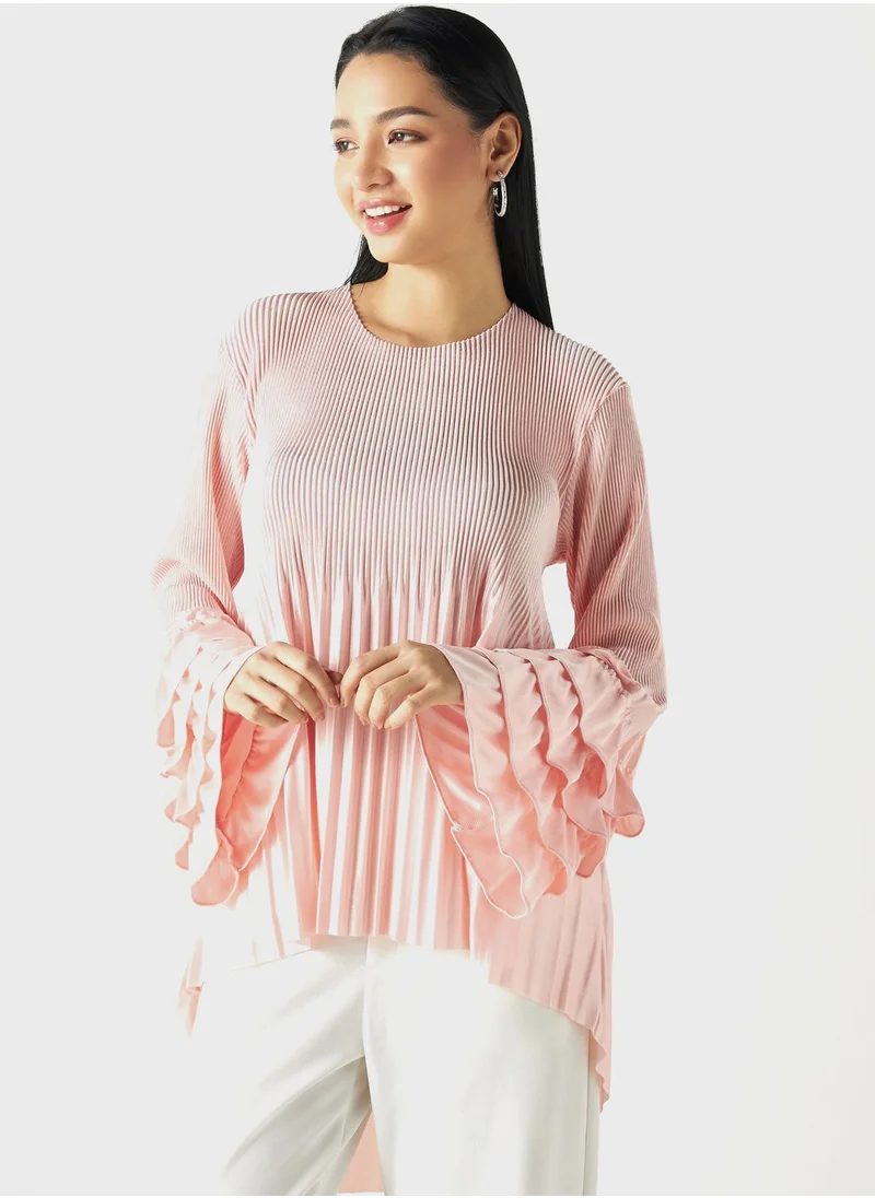 2Xtremz Ruffle Sleeve Tiered Top