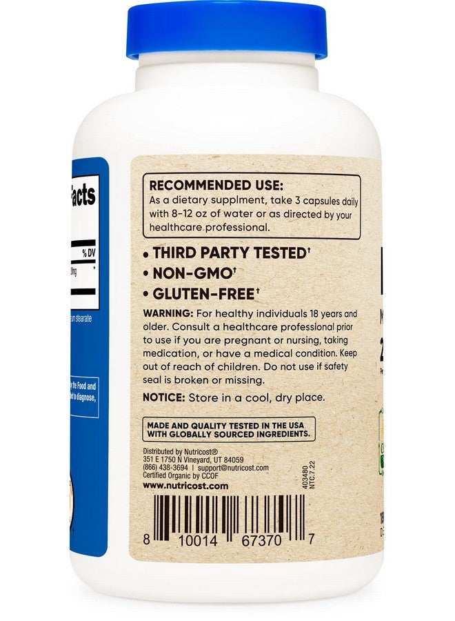 Nutricost Beet Root 2400Mg 180 Capsules Ccof Certified Made With Organic Beet Root Superfood 60 Servings - Image 4