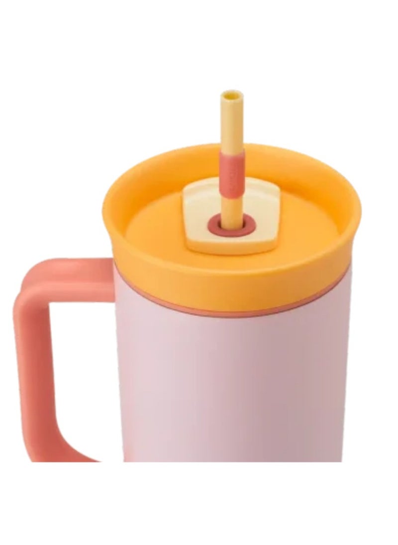 Owala Owala Stainless - Steel Triple - Insulated Travel Mug,Features a Leak - Proof Lid, Straw, and Handle,BPA - Free and 40 - oz Capacity，Candy Store  - Image 2
