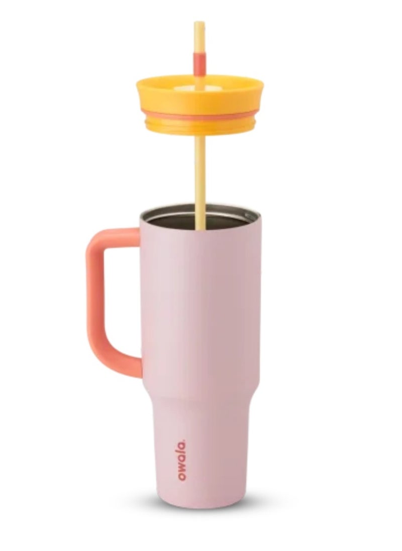 Owala Owala Stainless - Steel Triple - Insulated Travel Mug,Features a Leak - Proof Lid, Straw, and Handle,BPA - Free and 40 - oz Capacity，Candy Store  - Image 4