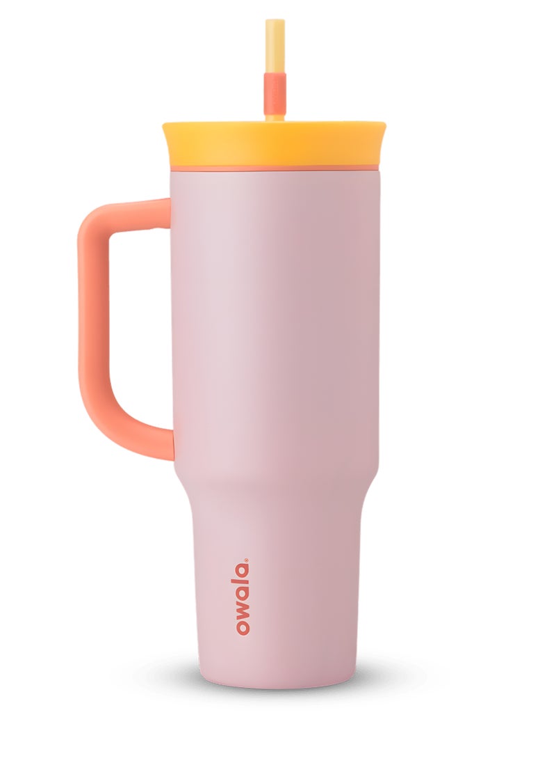Owala Owala Stainless - Steel Triple - Insulated Travel Mug,Features a Leak - Proof Lid, Straw, and Handle,BPA - Free and 40 - oz Capacity，Candy Store  - Image 1