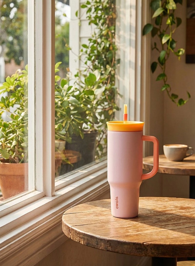 Owala Stainless - Steel Triple - Insulated Travel Mug,Features a Leak - Proof Lid, Straw, and Handle,BPA - Free and 40 - oz Capacity，Candy Store - Image 5