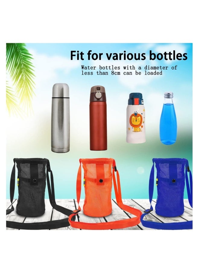 Generic 3-Pack Portable Water Bottle Holder with Adjustable Shoulder Strap - Ideal Carrier Bags for Sports, Hiking, Camping, Outdoor Activities, Walking, and Running.  - Image 4