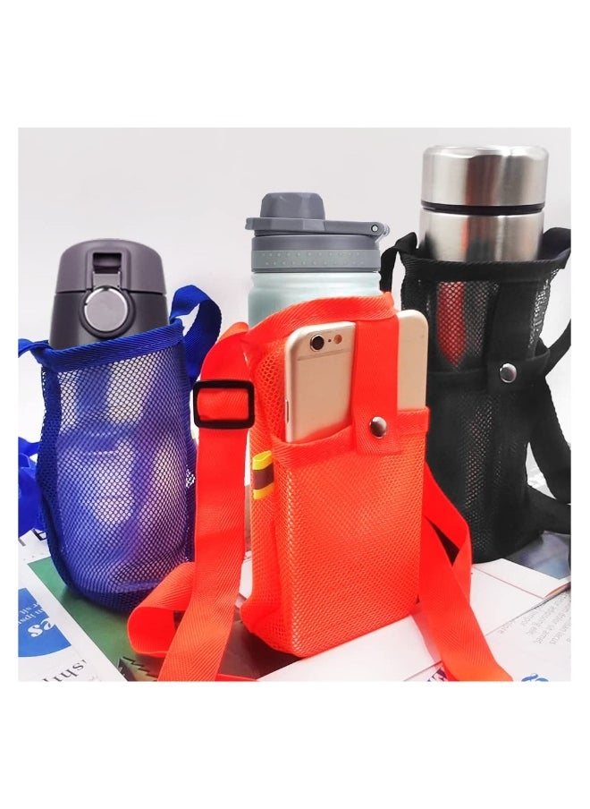 Generic 3-Pack Portable Water Bottle Holder with Adjustable Shoulder Strap - Ideal Carrier Bags for Sports, Hiking, Camping, Outdoor Activities, Walking, and Running.  - Image 5