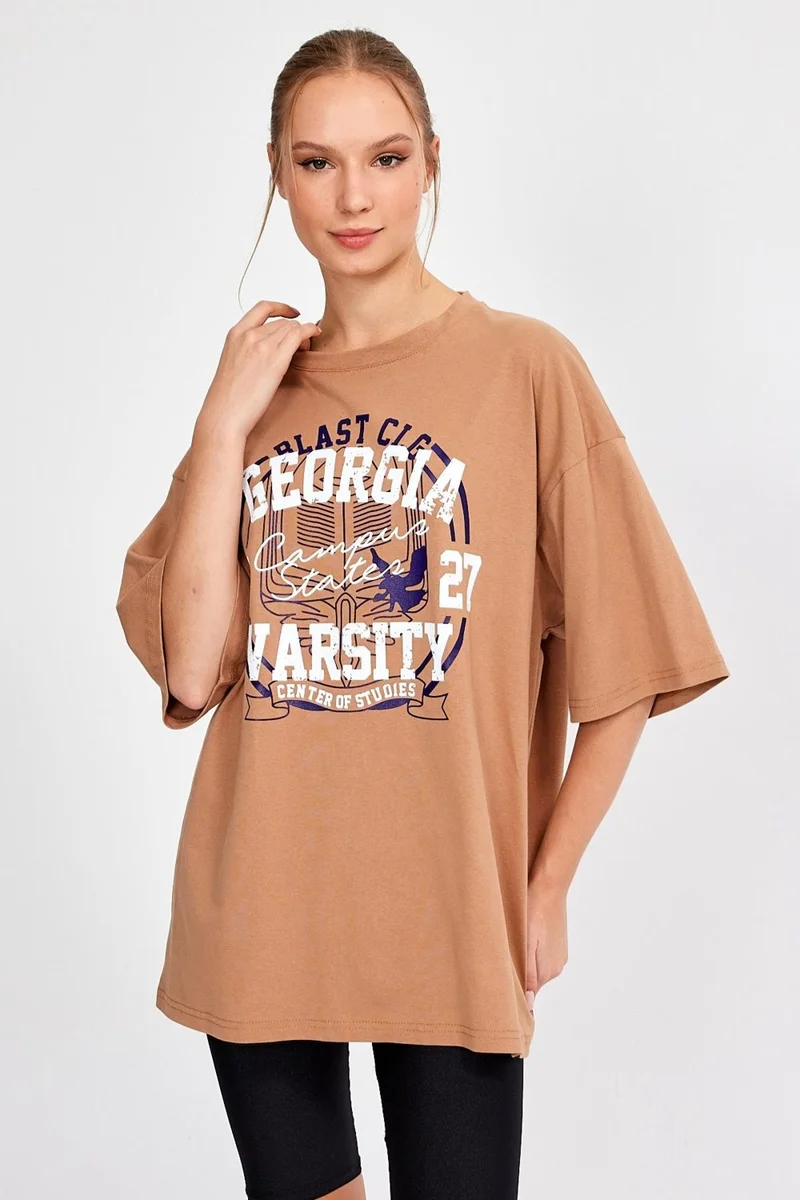 Alexandergardi Alexandergardı Printed Oversize T-Shirt (E23-0046 01)