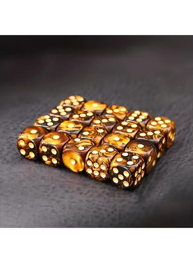 Coffee Color 20pcs Dual Tone D6 Dice Set For Tabletop Gaming And Math Education - Image 4