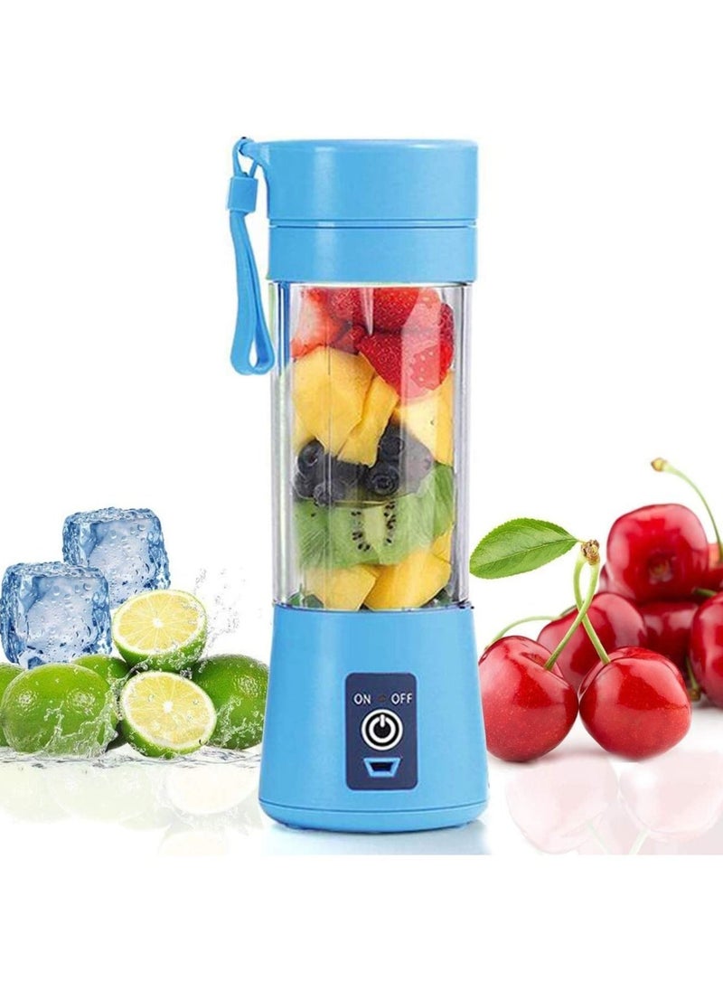 Generic - Mini Portable Blender,Personal Blender Small Fruit Mixer Electric USB Rechargeable Juicer Cup Fruit Mixing Machine Home Travel 380ml,Six Blades 3D - Image 1