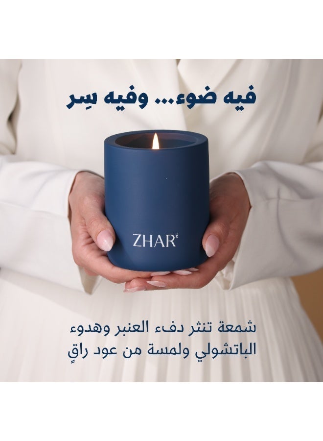زهار شمعة معطرة تدوم طويلاً - مزيج دافئ من العنبر والباتشولي والعود - شموع عطرية هدية للنساء - شمعة من شمع الصويا الطبيعي للاسترخاء والعلاج بالروائح وديكور المنزل (توهج العنبر) - Image 2