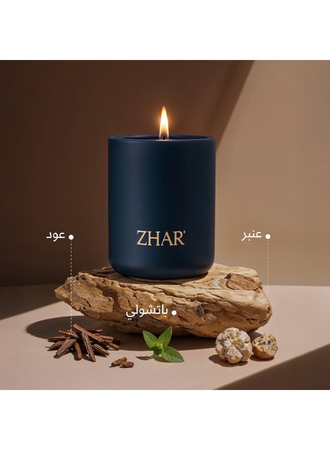 زهار شمعة معطرة تدوم طويلاً - مزيج دافئ من العنبر والباتشولي والعود - شموع عطرية هدية للنساء - شمعة من شمع الصويا الطبيعي للاسترخاء والعلاج بالروائح وديكور المنزل (توهج العنبر) - Image 3