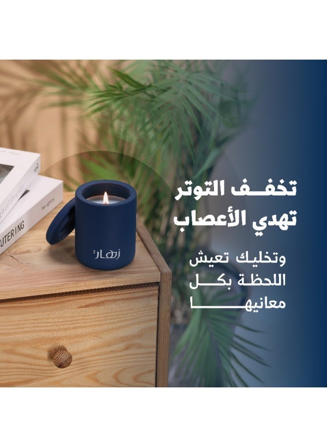 زهار شمعة معطرة تدوم طويلاً - مزيج دافئ من العنبر والباتشولي والعود - شموع عطرية هدية للنساء - شمعة من شمع الصويا الطبيعي للاسترخاء والعلاج بالروائح وديكور المنزل (توهج العنبر) - Image 4