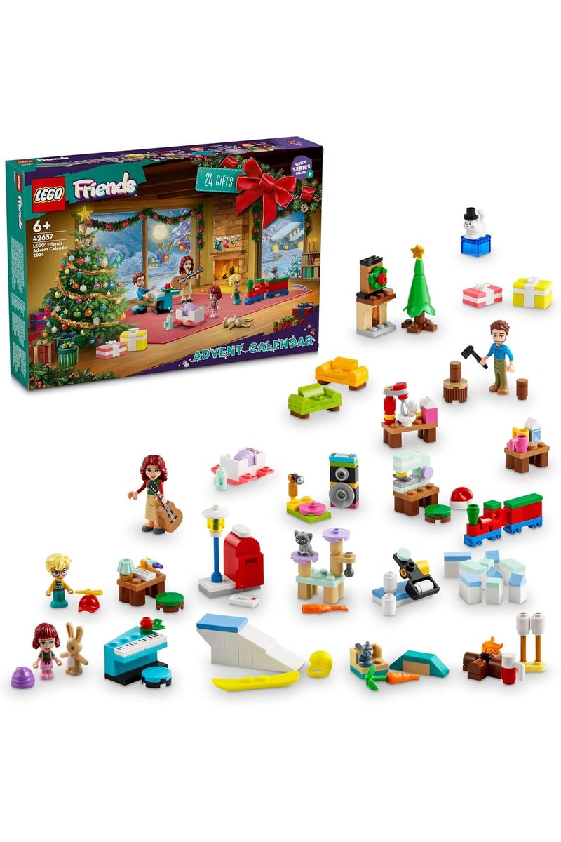 ليغو تقويم العدّ التنازلي ليجو فريندز 2024 للأطفال – تقويم عيد الميلاد مع نماذج بناء صغيرة و5 شخصيات مصغّرة، من 6 سنوات فأكثر – ألعاب للأطفال للبنات والأولاد – أفكار هدايا لموسم الأعياد – 42637 - Image 1