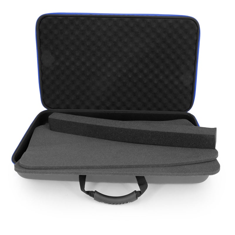 CASEMATIX Travel Case Compatible with Hercules DJ Controller DJControl Inpulse 500 MK2 or Hercules DJControl 300 MK2 - DJ Mixer Case with Padded Foam For Audio Equipment - Carry Case Only, Grey - Image 3