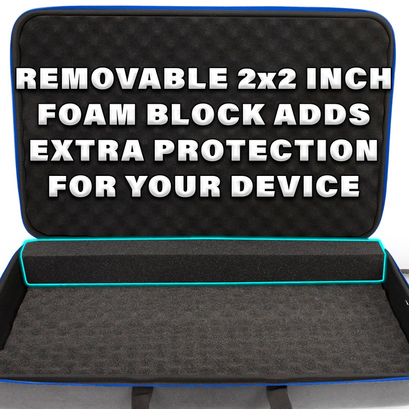 CASEMATIX Travel Case Compatible with Hercules DJ Controller DJControl Inpulse 500 MK2 or Hercules DJControl 300 MK2 - DJ Mixer Case with Padded Foam For Audio Equipment - Carry Case Only, Grey - Image 5