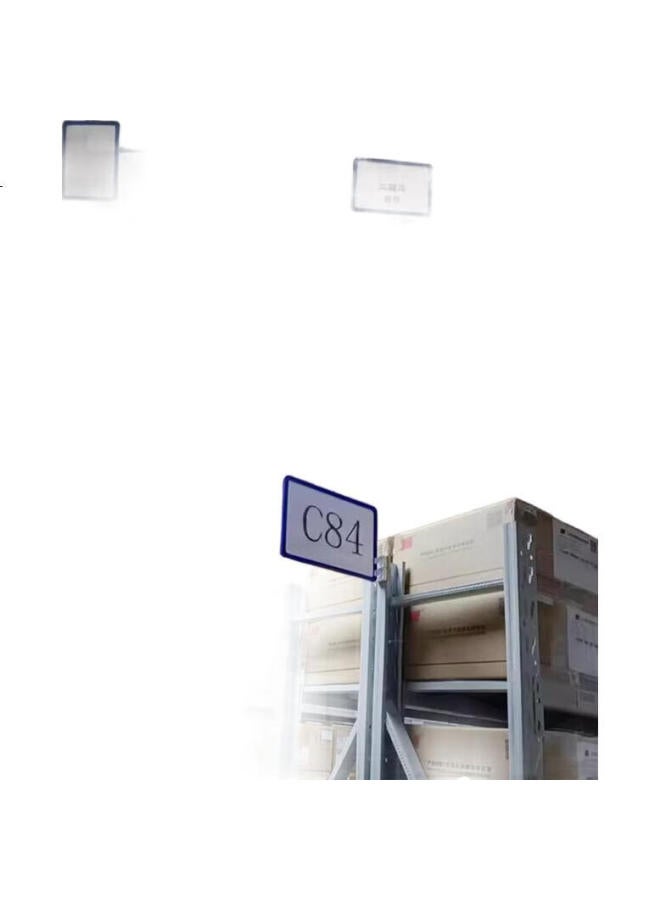 Oumai Magnetic Shelf Sign, Warehouse Material Classification Label, Storage Area Partition Location Card Indicator, Blue A5 + 2 Magnets, 5 Pieces Set - Image 3