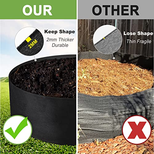 IWNTWY 2-Pack 100 Gallon Grow Bag, Heavy Duty Thickened Fabric Pots Round Raised Garden Bed Planter for Planting Herb Flower Vegetable Potato Plants (50" D x 12" H) - Image 5