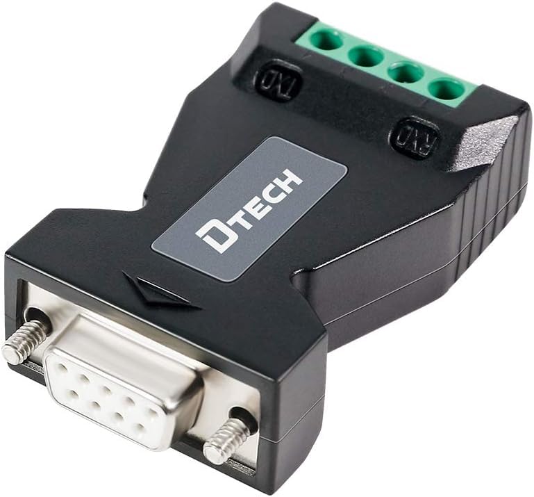 D-tech RS232 to RS485 Converter Serial Adapter with 4 Position Terminal Block for Long Haul Data Communication Supports 600W Anti-Surge - Image 1