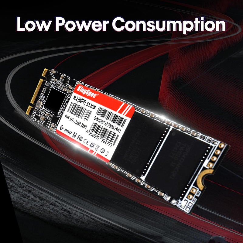 KingSpec NT Series 512GB M.2 2280 SATA SSD - Not Compatible with NVMe Socket, Sata3 6Gb/s Internal Solid State Drive, for Ultrabook & Laptop & Desktop - Image 3