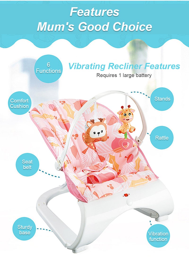 MaBaby Vibrating Infant Baby Rocker Swing, Multifunctional Baby Bouncer Chair With Interactive Toy Rack And Music  - Image 2