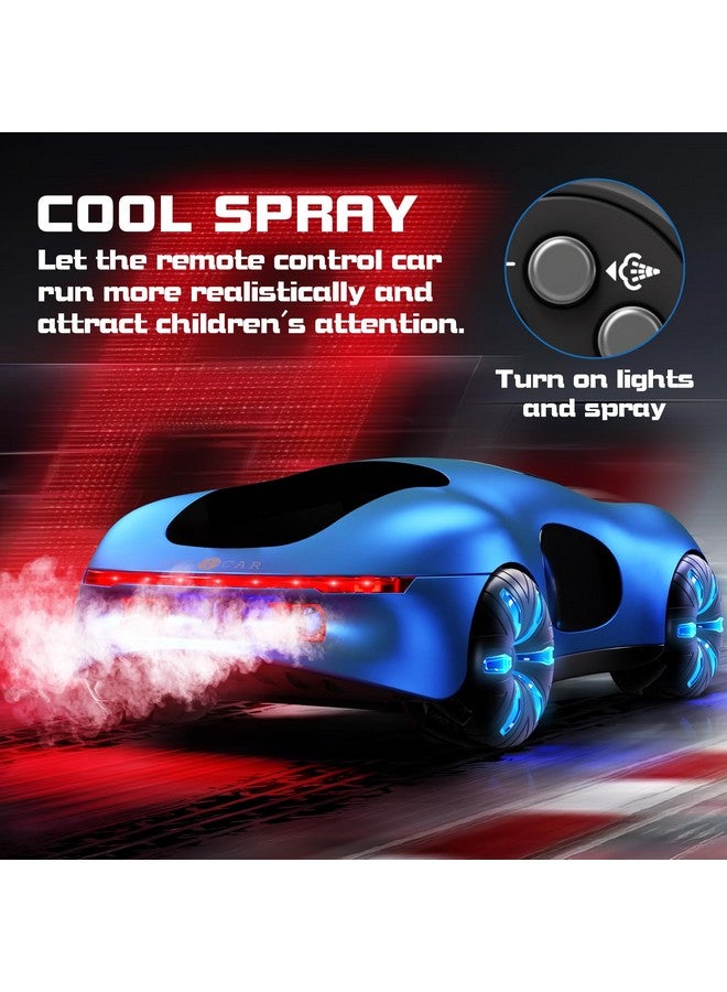 AiQi Aiqi Remote Control Car, 2.4GHz Futuristic Gesture Sensing RC Sunt Car with Cool Lighting and Spray, 360° Rotating Side Drift RC Cars for Boys Age 6-12 4-7 8-12 Birthday Gifts Toy Cars (Blue) - Image 3