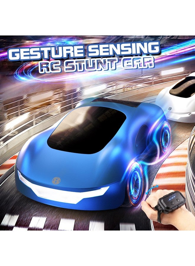 AiQi Aiqi Remote Control Car, 2.4GHz Futuristic Gesture Sensing RC Sunt Car with Cool Lighting and Spray, 360° Rotating Side Drift RC Cars for Boys Age 6-12 4-7 8-12 Birthday Gifts Toy Cars (Blue) - Image 2