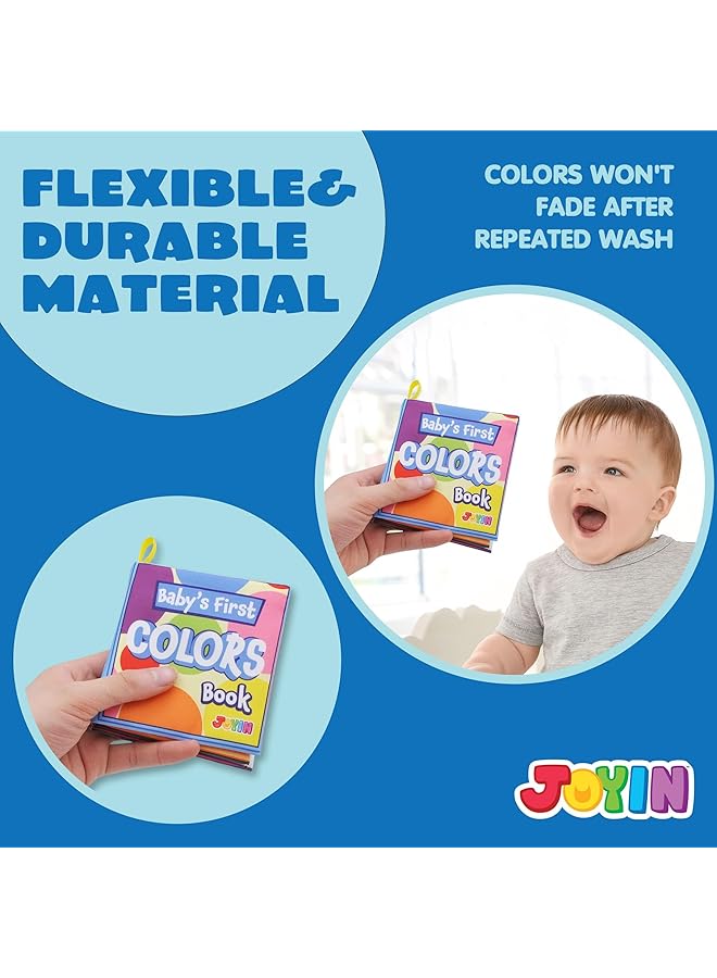 JOYIN 12 Pcs Bath Books Nontoxic Fabric Soft Crinkly Cloth Books Waterproof Bathtub Pool And Early Education First Toys For Infant Newborn Baby Toddlers Kids Birthday Gifts - Image 3